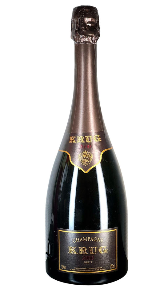 【一部エチケット不良あり】「劇的でロマンティック - 至高のKrug 2000... 世紀末を注ぐ」クリュッグ 2000 シャンパーニュ【WA95】（状態S）【配送無料】